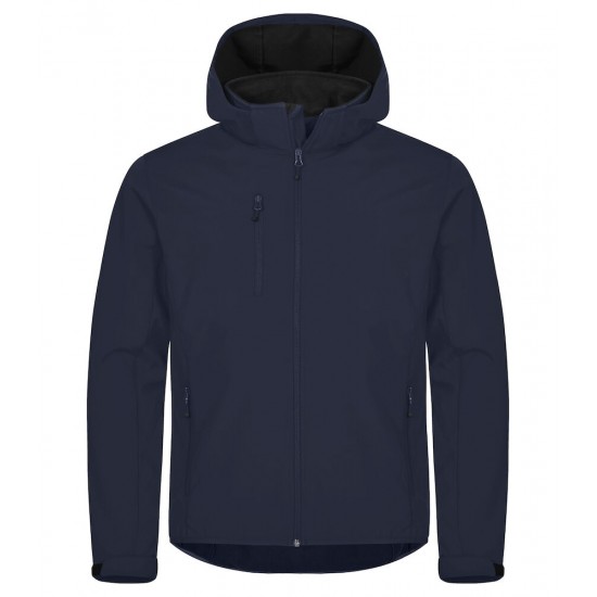 SOFTSHELL CLIQUE CLASSIC HOODY 0200912 580 NAVY Bedrijfskleding bedrukken