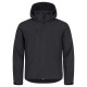 SOFTSHELL CLIQUE CLASSIC HOODY 0200912 99 ZWART Bedrijfskleding bedrukken