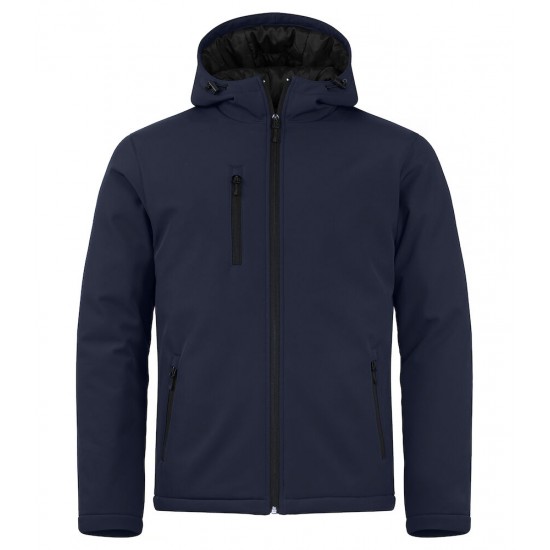 SOFTSHELL CLIQUE PADDED HOODY 020952 580 NAVY Bedrijfskleding bedrukken